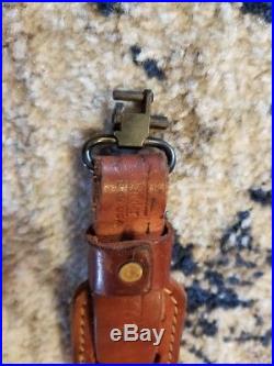 Vintage Leather Sling With Swivels for Remington 700 Winchester Pre 64 Rifle 70 54