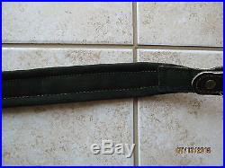 Vintage Levy's Braided Leather Gun Rifle Sling Adjustable Padded Brown Black EUC