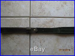 Vintage Levy's Braided Leather Gun Rifle Sling Adjustable Padded Brown Black EUC