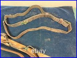 Vintage Lot Of 3 Leather Rifle Sling's Ww2 Era Or Before