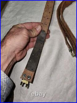 Vintage M1 Garand Style Leather Sling Smaller Width