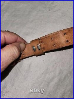 Vintage M1 Garand Style Leather Sling Smaller Width