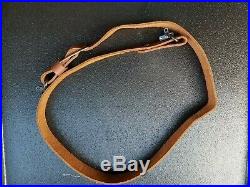 Vintage OEM Factory Marlin Leather Rifle Sling with Quick Detach Swivels 39x1