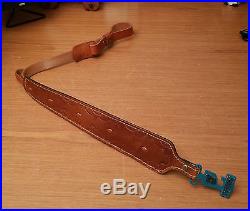 Vintage Pathfinder Rifle Sling Tooled Leather Made in USA