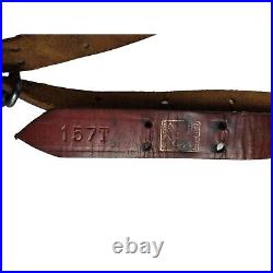 Vintage Red Head Duck Brand Leather Rifle Sling 157T Military Style Adjustable