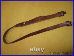 Vintage Remington Style 1 Inch Brown Leather Rifle Sling