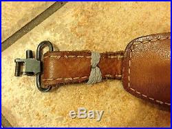 Vintage Torel Whitetail Deer BUCK tooled leather PADDED Sling leather STRAP