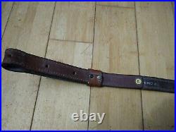 Vintage Used tooled leather rifle sling with hunting scene