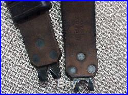 Vintage WWII M1 Garand 1903 M1907 HICKOK Leather Rifle SLING Dated 1943
