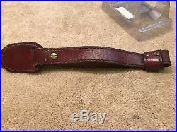 Vintage Weatherby Elephant Head Leather Rifle Sling. Rare Torel brand