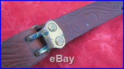 Vintage decorative military style leather rifle sling UNMARKED