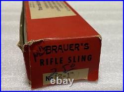 Vtg Brauer Bros. Moose Brand Leather Rifle Sling No. 12-1 Original Box