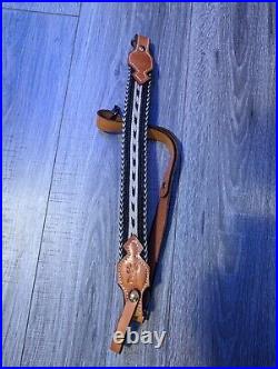 Vtg Browning #122298 Horsehair Rifle Sling Driftwood Leather w Black USA