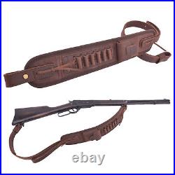 WAYNE'S DOG Handmade Leather Ammo Holder Gun Sling Rifle Strap Fit for. 30-30.357