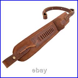 WAYNE'S DOG Leather Rifle Cartridge Sling Ammo Holder Strap for. 17HMR. 22LR. 22MAG