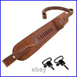 WAYNE'S DOG Leather Rifle Cartridge Sling Ammo Holder Strap for. 17HMR. 22LR. 22MAG