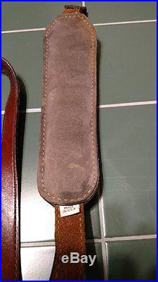 WEATHERBY Factory Vintage Leather Elephant Head Rifle Sling, used Condition