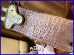 WW1 US M1907 Leather Rifle Sling, Rock Island Arsenal 1917 M1903 Springfield P17