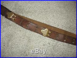 WW1 WWI Springfield rifle leather sling dated 1917. VG