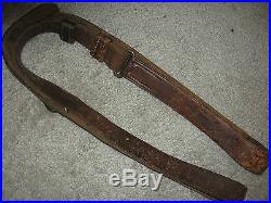 WW1 WWI Springfield rifle leather sling dated 1917. VG