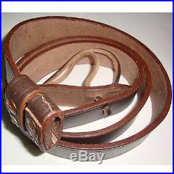 WW2 British Army Lee Enfield Rifle Sling Dark Brown Leather Repro x 5 UNITS