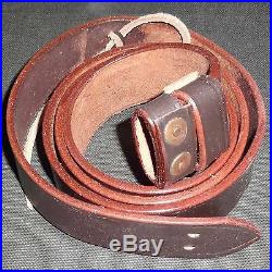 WW2 British Army Lee Enfield Rifle Sling Dark Brown Leather Repro x 5 UNITS