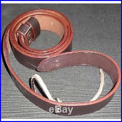 WW2 British Army Lee Enfield Rifle Sling Dark Brown Leather Repro x 5 UNITS