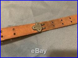 WW2 US Army M1903 Springfield Rifle Leather Sling Steel Hardware Natural Color