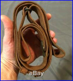 WW2 US Army M1903 Springfield Rifle Leather Sling Steel Hardware Natural Color