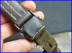 WWII GERMAN 98K MAUSER RIFLE LEATHER SLING-ORIGINAL-COMPLETE