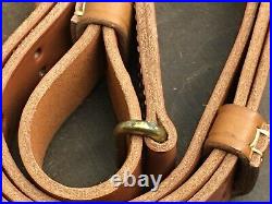 WWII Garand 1903.30-06 Springfield leather & brass rifle sling 48 T. S. CO