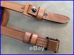 WWII German K98 98K RIFLE SLING (Repro) Mid Brown Leather