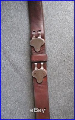 WWII M1 Garand & Springfield 1903 Rifle Leather Sling, 1943 Milsco