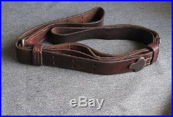 WWII M1 Garand & Springfield 1903 Rifle Leather Sling, 1943 Milsco