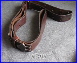 WWII M1 Garand & Springfield 1903 Rifle Leather Sling, 1943 Milsco