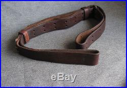 WWII M1 Garand & Springfield 1903 Rifle Leather Sling, 1943 Milsco