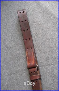 WWII M1 Garand & Springfield 1903 Rifle Leather Sling, 1943 Milsco