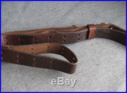 WWII M1 Garand & Springfield 1903 Rifle Leather Sling, 1943 Milsco