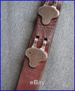 WWII M1 Garand & Springfield 1903 Rifle Leather Sling, 1943 Milsco