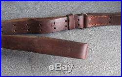 WWII M1 Garand & Springfield 1903 Rifle Leather Sling, 1943 Milsco