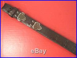 WWII US ARMY AEF M1907 Leather Sling M1903 Springfield Rifle Marked Milsco 1943