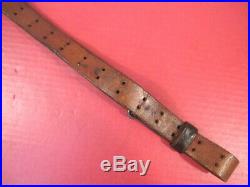 WWII US ARMY AEF M1907 Leather Sling M1903 Springfield Rifle Marked Milsco 1943