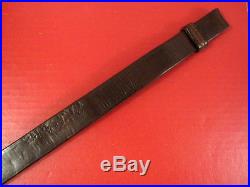 WWII US ARMY AEF M1907 Leather Sling M1903 Springfield Rifle Marked Milsco 1943