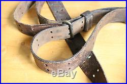 WWII US ARMY M1907 Leather Rifle Sling 1918 Date Chicago Belting Company
