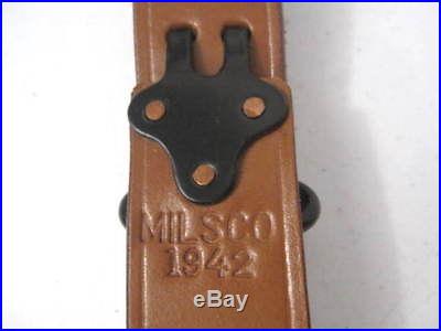 WWII US ARMY M1907 Leather Sling for M1 Garand Rifle Reproduction
