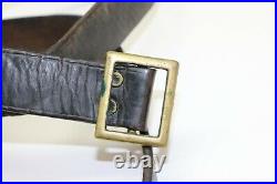 WWI Italian Vettereli Leather rifle sling buckle & button 45.5L x 1 1/8W E8829