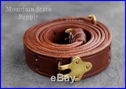 WWI Repro U. S. M1907 M1903 Springfield Enfield M1917 Brown Leather Rifle Sling