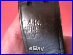 WWI US ARMY AEF M1907 Leather Sling M1903 Springfield Rifle Marked G&K 1918