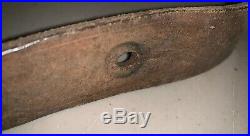 WWI-WWII French Tan Leather Rifle Sling LEBEL BERTHIER MAS Black Painted Buckle