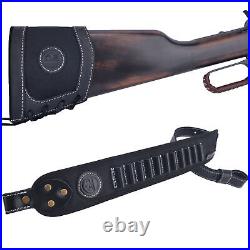 Wayne's Dog 1 Set Leather Rifle Recoil Pad Stock Shotgun Sling. 308.22.30-30
